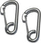 US STAINLESS 2 Pieces Stainless Steel 316 Spring Hook Carabiner, 3/8" (10mm) Marine Grade Safety Clip