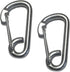 US STAINLESS 2 Pieces Stainless Steel 316 Spring Hook Carabiner, 3/8" (10mm) Marine Grade Safety Clip
