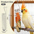 Yeqeyiq Millet Holder for Bird Cage, Bird Foraging Toy Feeder for Parrots Parakeet Cockatiel, Stainless Steel Bird