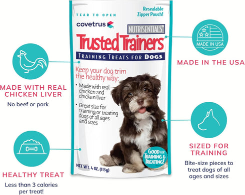 NutriSentials Trusted Trainers Training Treats for Dogs - Soft Chicken Flavor Treats for Small, Medium & Large Dogs -