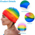Fumwase 6PCS Silicone Swim Caps, Unisex Adult Waterproof Swimming Hat for Long Hair