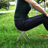 MUNEFE Portable Camping Folding Stool Chair, Portable Aluminum Alloy Folding Chair Stool, Folding Camping Stool