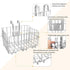 HOMEE Folding Rear Bike Basket Wire Mesh Fold-Up Detchable Front Bag Rear Hanging Bike Basket Bicycle Bag Cargo Rack for Mountain Bike Accessories Bike Frame Basket 1 Pack