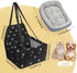 PetsHome Foldable Dog Car Seat with Removable Thick Mat, Waterproof Oxford Travel Bag for Small to Medium Dogs,