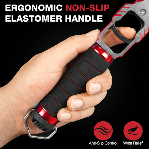 11" 40lbs 360 Ghosthorn Aluminum Alloy Fish Lip Gripper with Scale - Saltwater Fishing Grabber Tool, Swivel Non-Slip