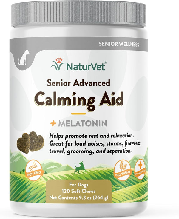 NaturVet Quiet Moments Calming Aid Dog Supplement, Helps Promote Relaxation, Reduce Stress,