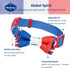 Blueberry Pet Adjustable Bowtie Dog Collar, Patriotic Spirits France Flag, Handmade Jacquard Weave Fabric, Small