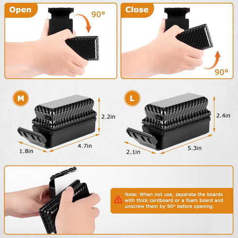 2 2/5"-3/5" hygger Magnetic Fish Tank Cleaner, Aquarium Glass Cleaner with Detachable Algae Scraper Blade, Floating