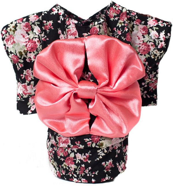 WeeH Dog Costume Halloween Cat Clothing, Japan Kimono Pet Clothes for Dogs, Cats, Rabbits, Black, X-Large