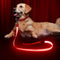 LED Dog Leash Light Up, 4 Feet Micro USB Rechargeable Nylon Webbing Glow Safety Standard Dog Leash by Bpawser (Red)