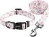 Ihoming Dog Collar and Leash Set for Medium Dogs, Floral Sky Design for Daily Outdoor Walking & Training