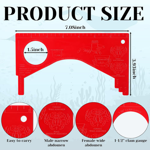 10 Pack 30ft/9.14m 4oz 1 SATINIOR Crab Throw Line Length with Lead Weight with Dungeness Gauge Measure Ruler Crab Throw