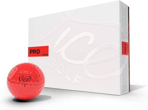 Vice Pro Golf Balls in Neon Red for Enhanced Performance