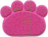 PVC Pet Dog Cat Puppy Kitten Dish Bowl Feeding Placemat, Non-Slip Paw Shape Cat Litter Mat, Rose Small