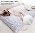 KSIIA Washable Deluxe Plush Dog Bed - Anti-Slip Comfy Kennel Pad for Large, Jumbo, Medium, Small Dogs, 35" x 23", Gray