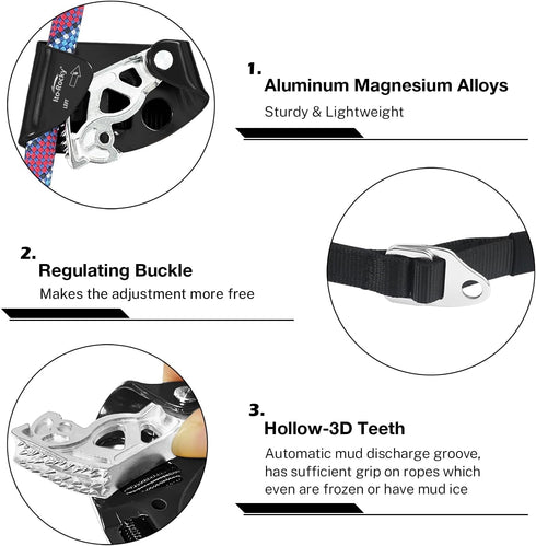 Foot Ascender Riser, Rope Climbing Equipment for SRT Climbing & Tree Arborist Climbing Device