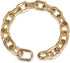 18K Gold Plated Long Link Dog Necklace - Light Metal Chain Fashion Collar for Large Dogs, 5MM Width (24")