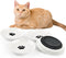 BNOSDM 4 Pcs Cat Food Bowls, Ceramic Shallow Dishes with Non-Slip Silicone Bottom for Indoor Cats and Dogs