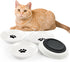 BNOSDM 4 Pcs Cat Food Bowls, Ceramic Shallow Dishes with Non-Slip Silicone Bottom for Indoor Cats and Dogs