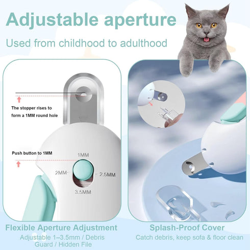 Trimmer 3 Trimming Cat Nail Clipper and with Adjustable Safety Levels Hole, Professional Indoor Kitten Supplies, Puppy