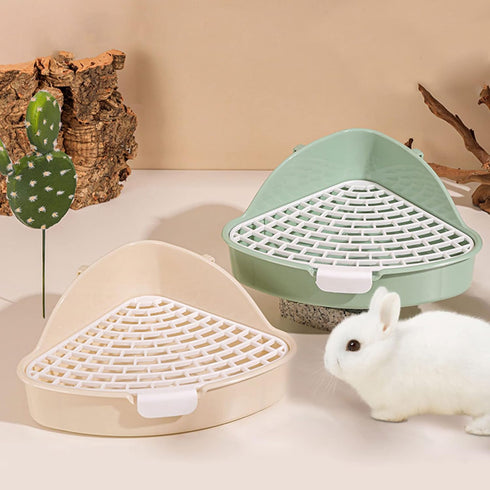 Qsvbeeqj Small Rat Toilet for Triangle Potty Trainer Corner Litter Bedding Box Pet Litter Pan for Hamsters Guinea Pigs