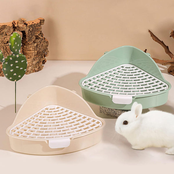 Qsvbeeqj Small Rat Toilet for Triangle Potty Trainer Corner Litter Bedding Box Pet Litter Pan for Hamsters Guinea Pigs