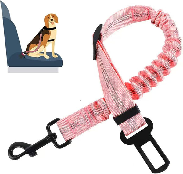 Benjiuun Dog Seat Belt for Car Adjustable Dog Safety Belt Leash, 2 in