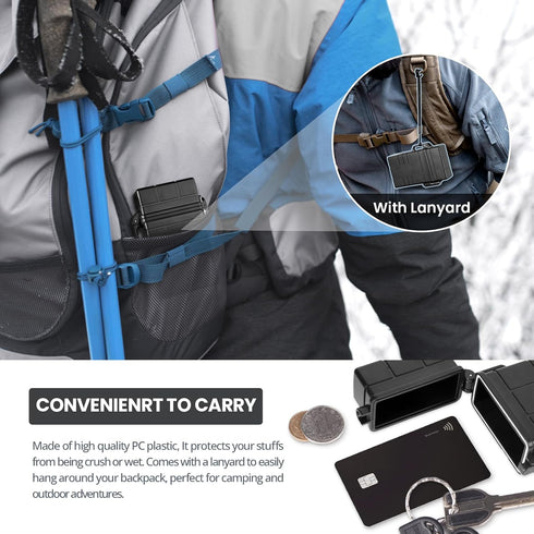 Package 20pcs 84-100mm Waterproof Case, Airtight Holder Case for Whole Size, EDC Survival Container for Fishing Kit