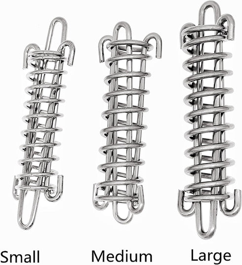 2Pcs Dog Leash Shock Absorbing Buffer Tension Spring Training, Heavy Duty Stainless Steel 304 (L)