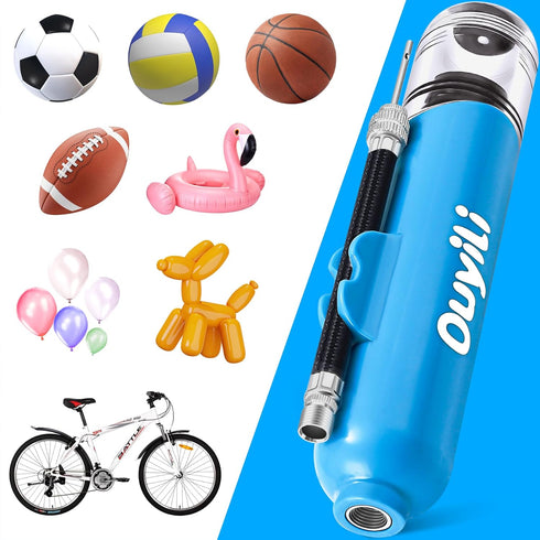 Sports Ball Pump Kit - Portable Air Pump Two-Way Dual Action Inflatable Perfect for Basketballs, Soccer Balls and More