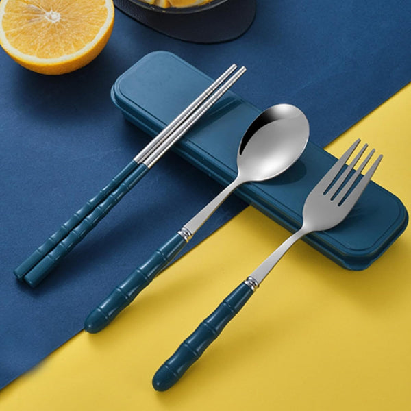 Generic Portable Utensils Set with Case, Travel Utensils with Case, Travel Cutlery Set,