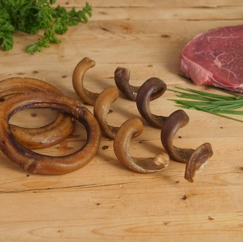 Pawstruck All-Natural 6" Bully Stick Springs for Dogs, 3 Pack - Rawhide-Free, 100% Beef Chew Bones