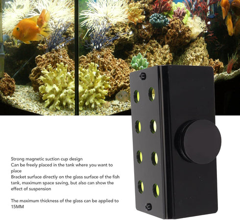 GLOGLOW Aquarium Coral Rack, Magnetic Acrylic 8 Hole Double Layers Coral Frag Holder for Fish Supplies