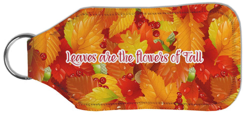 Custom Fall Leaves Hand Sanitizer & Keychain Holder - Large