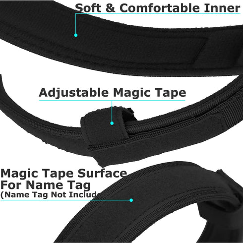 Military Dog Tactical Collar with Control Handle and Heavy Metal Buckle for Medium Large Dogs, Black M