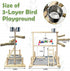 kathson Bird Playground Parrot Perch Stand Toys, Birds Wood Play Gym Activity Center Exercise Playpen Ladder Swing