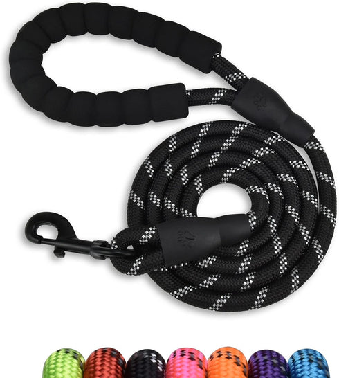 5/6 FT Strong Pet Dog Leash with Soft Padded Handle, Highly Reflective Rope for Night Walking (6ft)