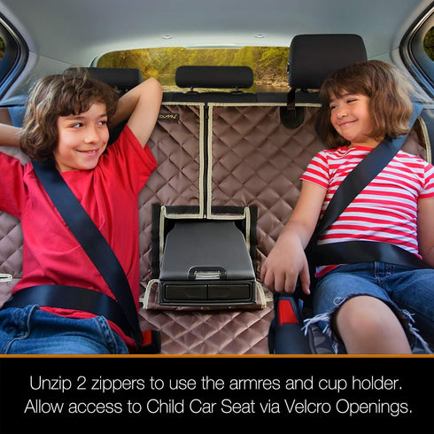 iBuddy Car Seat Cover Waterproof Back Seat Cover for Kids and Dogs Without Smell Heavy Duty and Nonslip Rear Seat