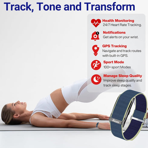 Xumio 3 Screenless - Smart Health & Activity Tracker with Premium Resistance Bands | Track Heart Rate, Sleep & Activity