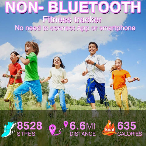 Non-Bluetooth Led Fitness Tracker Watch,Digital Pedometer Watch,with Step Counting/ Distance/ Calories/Stopwatch/Alarm Clock, Great Gift for Kids Teens Girls Boys Xmas