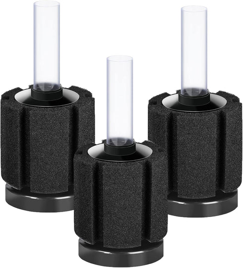 AQUANEAT 3 Pack Aquarium Bio Sponge Filter for Breeding Fry, Betta, Shrimp, Nano Fish Tank (Small up to 10Gal)