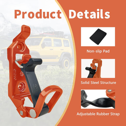 Bazen 4 PCS Shovel Rack- Perfect Overlanding Gear and Off-Road Accessory for Trucks- Securely Mounts on Roof Rack- Tool