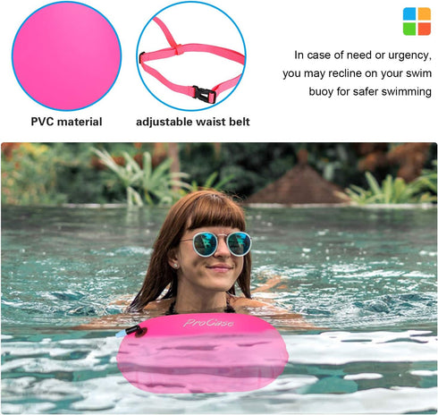 ProCase Swim Buoy Float, Safety Float with Adjustable Waist Belt for Open Water Swimmers, Snorkelers, Kayakers