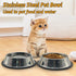 Fhiny 4Pcs Stainless Steel Dog Cat Bowls with Rubber Base, Stackable Non-Slip Dish Plate for Small Medium Animals