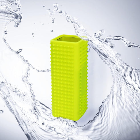 2 PCS Reusable Silicone Pet Hair Remover, Rubber Block Roller Cleaner for Carpet, Couch, Furniture, Car Seats (Orange,