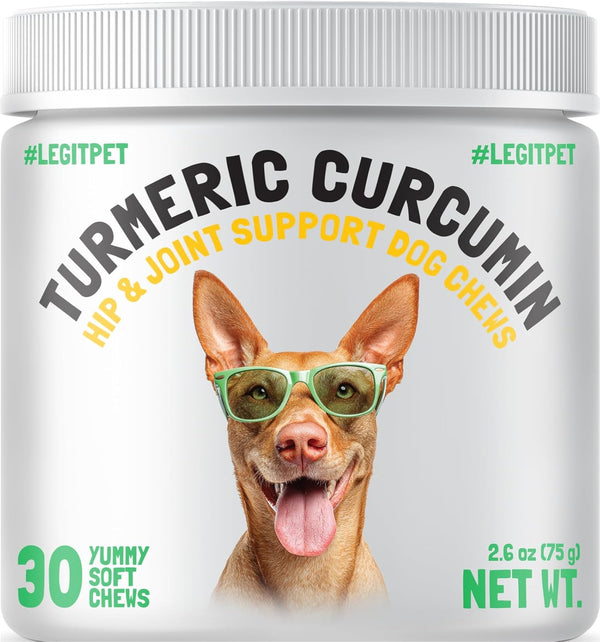 LEGITPET Turmeric Curcumin Hip & Joint Supplement for Dogs Supports Mobility, Comfort