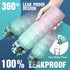 OLDLEY Water Bottles, 32oz - Motivational Sports Water Bottle with Time Marker, Tritan, BPA Free, Wide Mouth, Bubble Gum