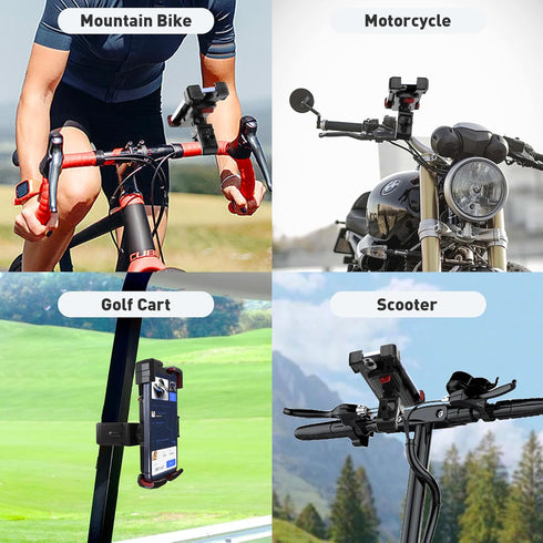 Golf Cart Phone Mount Holder for iPhone/Galaxy/Google Pixel, Universal Phone Holder for EZGO, Club Car, Yamaha Golf