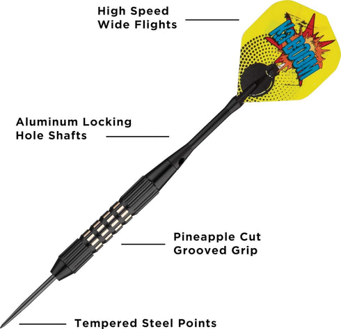 Viper Comix Steel Tip Darts, 22 Grams, Precision Game Accessories