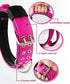Dog Collar for Large Dogs - 2 Hot Pink Collars with Handle for Extra Large Breeds, Heavy Duty K9 Nylon Tactical Collar